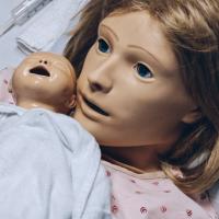 Child birth simulator mannequin