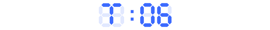 T:06 written in the style of a digital clock