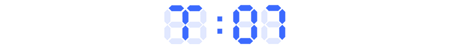 T:07 written in the style of a digital clock